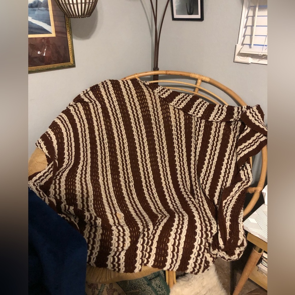 Brown Striped Afghan